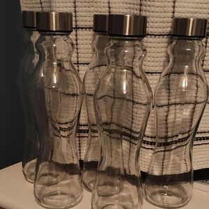 Stainless Steel Cap Glass Carafe Set